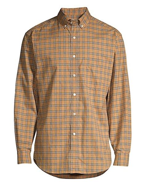 burberry jameson shirt|Shop Burberry Jameson Check Woven Plaid Button.